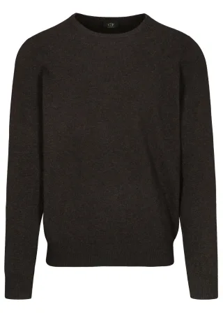 COMMANDER Finest Clothing - Rdh.-Pullover Basic, uni chocolate mel. - Gr. - XXL