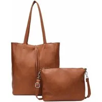 ITALYSHOP24 Schultertasche Damen XXL Tasche Shopper Umhängetasche Hobo City Tote A4 Shopping Bag (je nach Auswahl, Weekender Handtasche mit Schmucktasche, große Henkeltasche Workbag inkl. CrossOver Bag mit extra Umhängegurt), leichte Cross Over Body 
