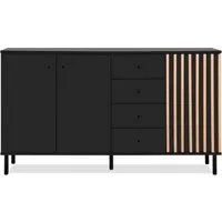 Finori Sideboard, schwarz / Dekor Artisan Oak B x H x T ca. 160 x 90 x 40 cm