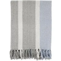 Plaid Chic Antique Aix Plaid Französisch Grau / Sky Blue, Chic Antique