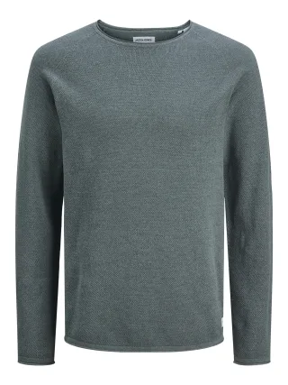 JACK&JONES - JJEHILL KNIT CREW NECK NOOS Stormy Weather - Gr. - L