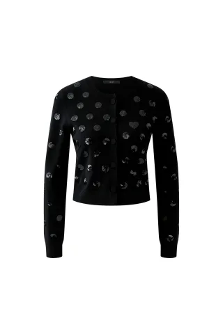 Oui - Strickjacke black - Gr. - 38