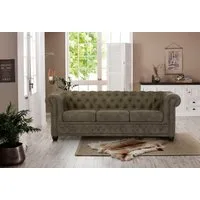 Home affaire Chesterfield-Sofa Rysum, Chesterfield-Optik, in 2 Bezugsqualitäten, 2 Ausf. schnell lieferbar