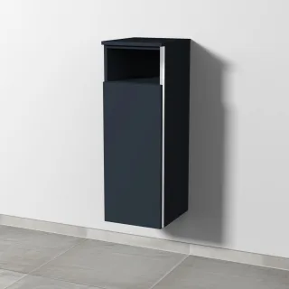 Sanipa 3way Mittelschrank mit 1 Tür und 1 offenem Fach, Marine-Matt, BP1301R BP1301R