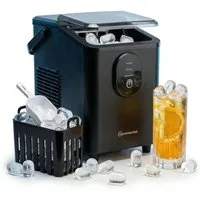Sommertal Eiswürfelmaschine Sommertal Eiswürfelmaschine Eismaschine 12kg Eiswürfelbereiter, 0,3kg Bullet Eis in 20 Min Selbstreinigend & Leise Ice Maker
