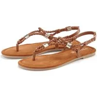 Vivance Sandale Zehentrenner, Sommerschuh, Sandalette mit raffinierten Riemchen