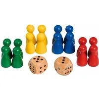 Philos Spiel, Spielkegel - 24 x 12 mm - mit Würfel