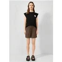 QS Shorts Hose Shorts aus Viskosemix mit Elastikbund