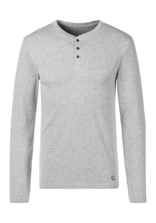 s.Oliver s.Oliver Langarmshirt Rippe grau meliert - Gr. - L