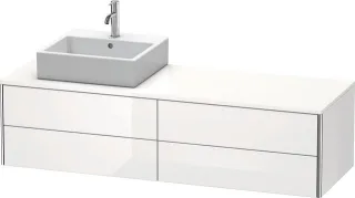 Duravit XSquare Konsolenwaschtischunterbau wandhängend Weiß Hochglanz 1600x548x400 mm - XS4914L2222 XS4914L2222