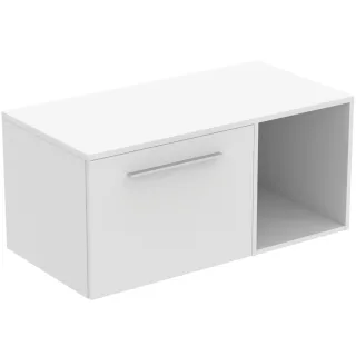 Ideal Standard Möbel-Set 100cm i.life B 1 Auszug 1 off.Fach Gr.Chrom Weiß matt, T5755DU T5755DU