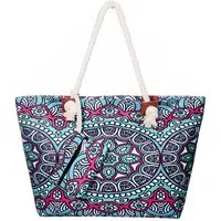 DonDon Strandtasche Shopper wasserabweisende Tasche (2-tlg), Große Strandtasche, mit Reißverschluss, inkl. kleinem Beutel