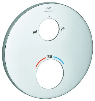 GROHE Rosette 49247 rund für Thermostat-FMS warm sunset gebürstet, 49247DL0 49247DL0