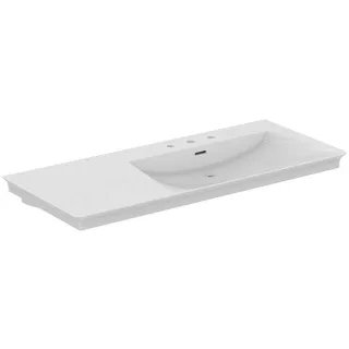 Ideal Standard La Dolce Vita Möbel-Waschtisch E269701 126x53,5x14,5cm, 3 Hahnlöcher, mit Überlauf, weiß