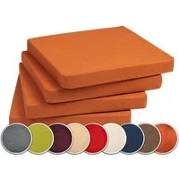 sunnypillow Stuhlkissen 4er Set Kissen 40 x 40 x 5 cm, Sitzkissen Sitzauflage für Stühle, Bänke
