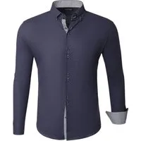 Reslad Langarmhemd Reslad Herren Hemd Medford Langarm RS-7117 (1-tlg., Herrenhemd) Männer Hemd mit Muster gestreifte Knopfleiste & Manschette