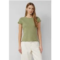 s.Oliver Kurzarmshirt T-Shirt Pointelle-Shirt im Slim Fit mit Wellenkante