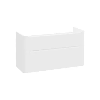 VitrA New Integra Round Waschtischunterschrank mit 2 Vollauszügen 117 x 45 x 65 cm Weiß Matt,70033 70033