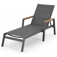 Ambiente Haus Gartenlounge-Sessel Premium Alumiium Gartenliege (1-St)