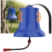relaxdays Hausglocke Schiffsglocke für Kinder-Spielturm, Blau blau