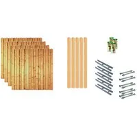 Tetzner & Jentzsch Bohlenzaun Los Angeles 2, (Set), 4 Elemente, LxH: 765x180 cm