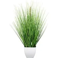 Kunstgras Grasbusch Gras, Creativ green, Höhe 59 cm, im weißen Topf