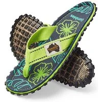Gumbies Zehensandalen Original Flip Flops Lime Hibiscus limegrün Badeschuh