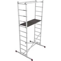 KRAUSE Arbeitsgerüst CORDA, Montagegerüst mit rutschsicherer Belagbühne 1,50 x 0,56 m