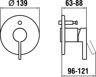 LAUFEN Wannenarmatur Unterputz Kartell LAUFEN für SIMIBOX Standard oder SIMIBOX Light mit Rohrunterb H3213360830101