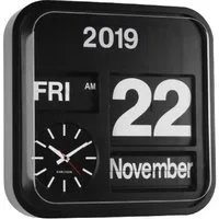 Karlsson Uhr Wanduhr Big Flip Schwarz