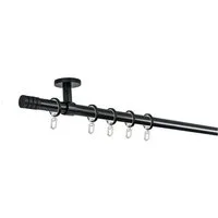 SN DECO GROUP Gardinenstange Lille, Ø 19 mm, 1-läufig, fixmaß, Verschraubt, Stahl, Komplettset mit Ringen