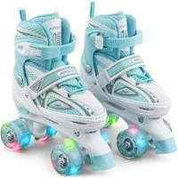 Apollo Rollschuhe LED Rollschuhe größenverstellbar Super Quads X-Pro, größenverstellbare Roller Skates für Mädchen und Jungen - Größen 31-42