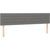 vidaXL Bett Kopfteile Dunkelgrau 180x5x78/88 cm Stoff (1-tlg)