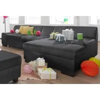 DOMO collection Ecksofa Norma, elegant & modern, mit flachen Armlehnen, Breite 268cm, L-Form, wahlweise mit Bettfunktion
