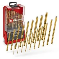 Einhell Bohrer- und Bit-Set Original Einhell 19-tlg. HSS-G Titan Metallbohrer-Set (im Ganzen gesch, (19x HSS-G Titan Metallbohrer (1 / 1,5 / 2 / 2,5 / 3 / 3,5 / 4 / 4,5 / 5 / 5,5 / 6 / 6,5 / 7 / 7,5 / 8 / 8,5 / 9 / 9,5 / 10 mm), 1x Aufbewahrungskasse