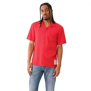 True Religion - Hemd für Herren, leger, kurzärmlig (Lava)