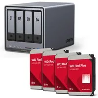 UGREEN Ugreen NASync DXP4800 Plus 4x Western Digital WD80 HDD-NAS-Festplatte