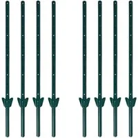 ESTEXO Zaunpfosten Zaunanker Erdanker 157 cm 8er Set Zaunhalter Pfostenset Pfosten Grü