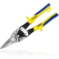 S&R Blechschere Aviation-Serie, gerade, 250 mm, hochfester gehärteter CrMo - Stahl, (1-tlg), ideal für Karosserieherstellung, Blechbearbeitung, mit Hebelwirkung