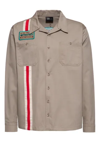 King Kerosin Herren Langarmhemd Kustom Kulture V8