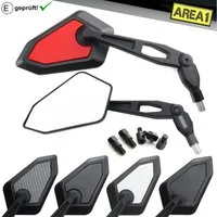 Area1 Motorradspiegel Motorradspiegel Set (E-geprüft, inkl. 5 Adapter)