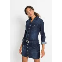 bonprix Jeanskleid aus Baumwolle, Polyester und Elasthan, schmale Passform