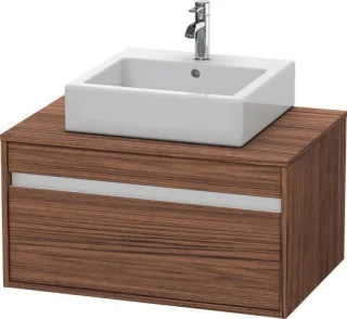 Duravit Ketho Konsolenwaschtischunterbau wandhängend Nussbaum dunkel Matt 800x550x426 mm - KT6694021 KT669402121