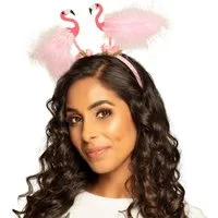 Boland Kostüm Diadem 'Flamingos' Haarreif, Rosa