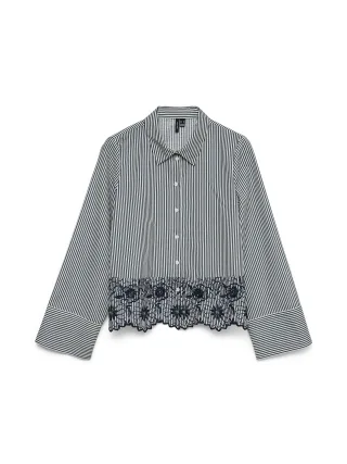 VERO MODA - VMMARY LS SHIRT WVN GA Cloud Dancer - Gr. - M