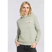 Gant Hoodie REG GRAPHIC HOODIE gerippte Abschlüsse, Kapuze ohne Kordel