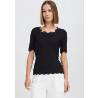 OXMO T-Shirt OXNSuna Rib T-Shirt mit Spitzen Details