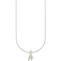 Bruno Banani Kette mit Anhänger Schmuck Geschenk Silber 925 Halsschmuck Halskette Ankerkette Kreuz, mit Zirkonia (synth)