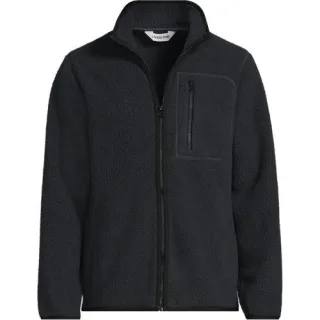 Teddyfleece-Jacke mit Reißverschluss für Herren, Herren, size: regular, Blau, Polyester, by Lands' End