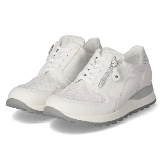 Waldläufer Low Sneaker HIROKO - Gr. 37,5 - Weiß - Leder & Textil